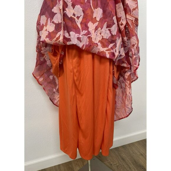 NWT Torrid Lined Lace Up Sweetheart neckline Dress Size 2X Floral Ruffle Smocked - Picture 8 of 16